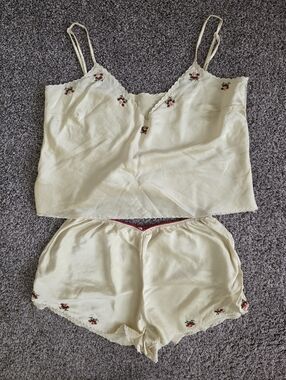 Doen Silk Cami and Shorts Sleep Pajama Set Size Medium